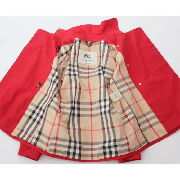 Burberry London US 6 jacket red double breasted belted nova trench short - Picture 13 of 16